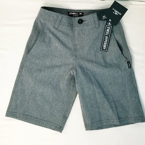 NWT O'NEILL Stretch Hybrid Shorts Reserve Heather Grey Boy's Size 22" Waist - Picture 2 of 15